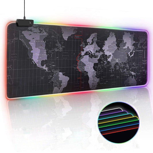 Tapis de souris RGB rétro-éclairé Led, taille XXL